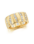 Alma Dos Rios Diamond Cigar Band Ring