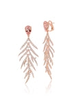Morganite Folha Earrings