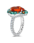 Paraiba & Fire Opal Ring