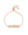 Diamond Engravable Name Plate Bolo Bracelet