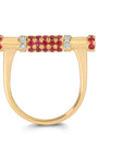 Ruby & Diamond Cavaletti Ring