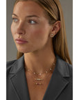 Blue Sapphire & Diamond Cavaletti Necklace