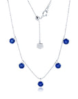 3.5ct Blue Sapphire Floating Necklace
