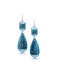 Indicolite & Diamond Titanium Earrings