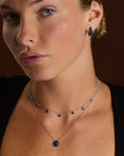 2ct Blue Sapphire Floating Necklace
