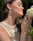 Large Diamond Folha Bangle