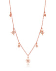 Graziela Gems - Necklace - Diamond Starburst Adjustable Necklace - Rose