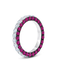 Ruby & Diamond 3 Sided Band Ring