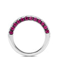 Ruby & Diamond 3 Sided Half Band