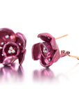 Purple Titanium Orchid Earrings
