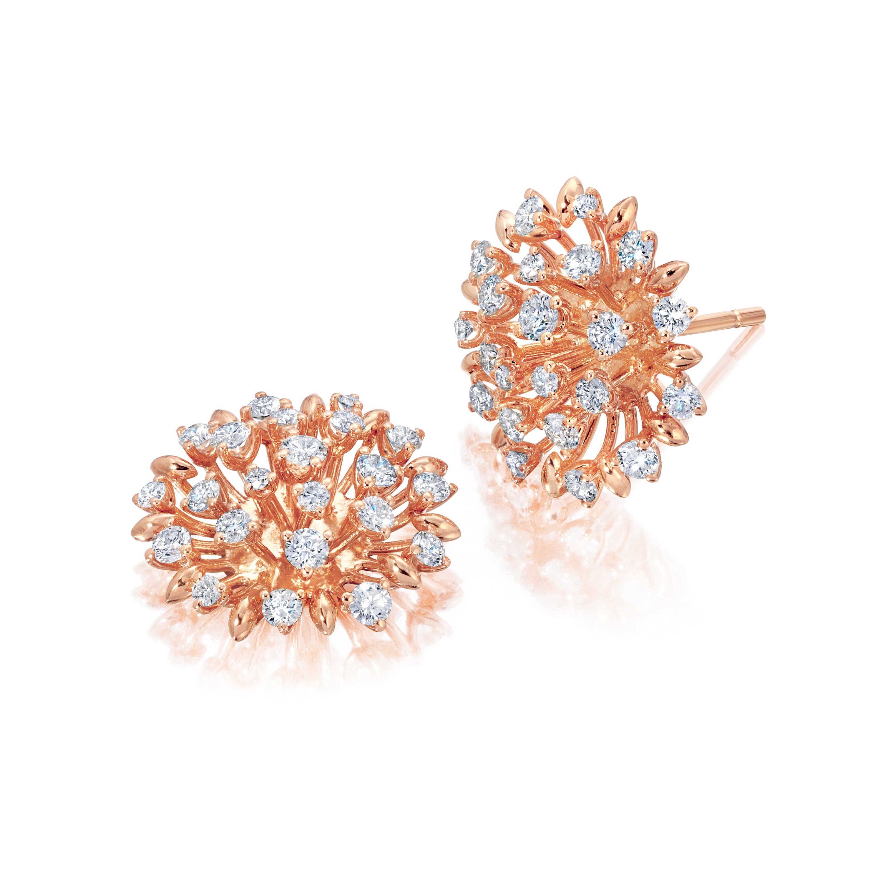 Large Diamond Lily Stud