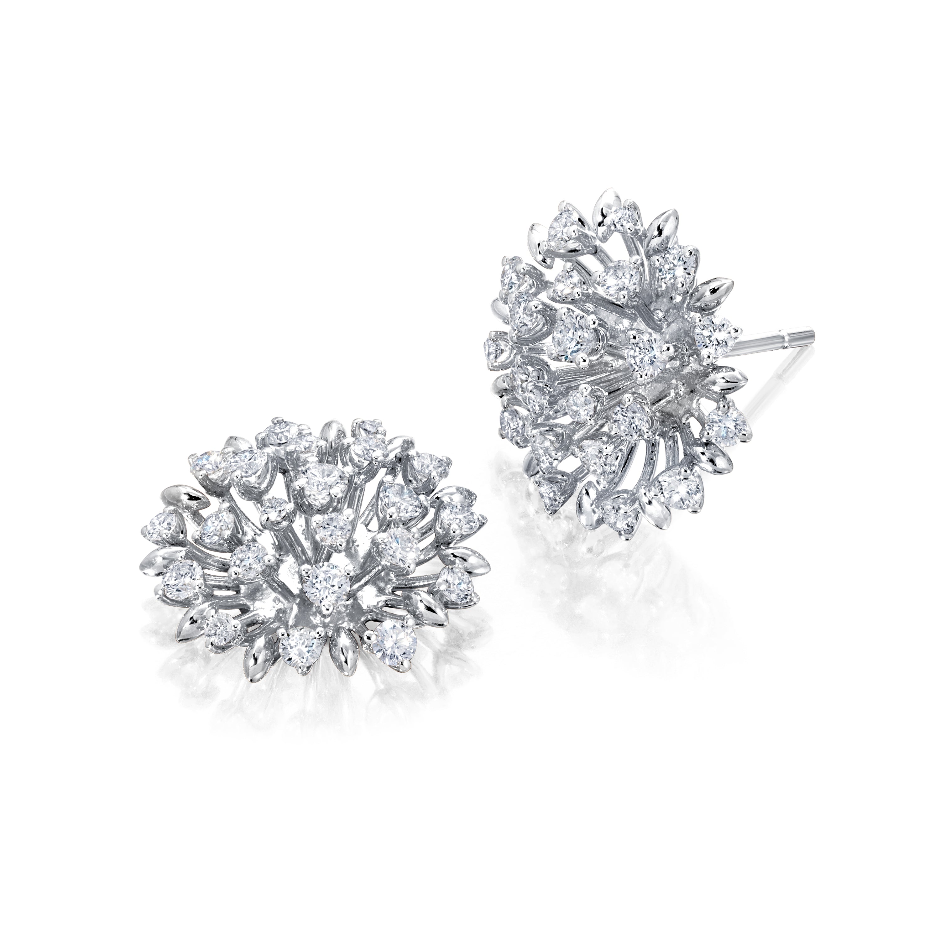 Large Diamond Lily Stud