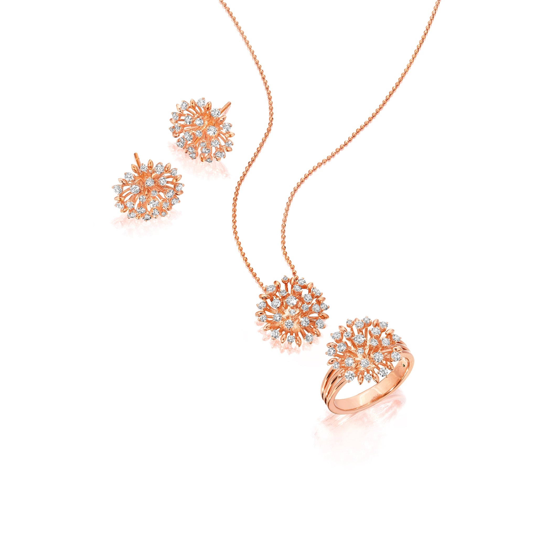 Large Diamond Lily Stud