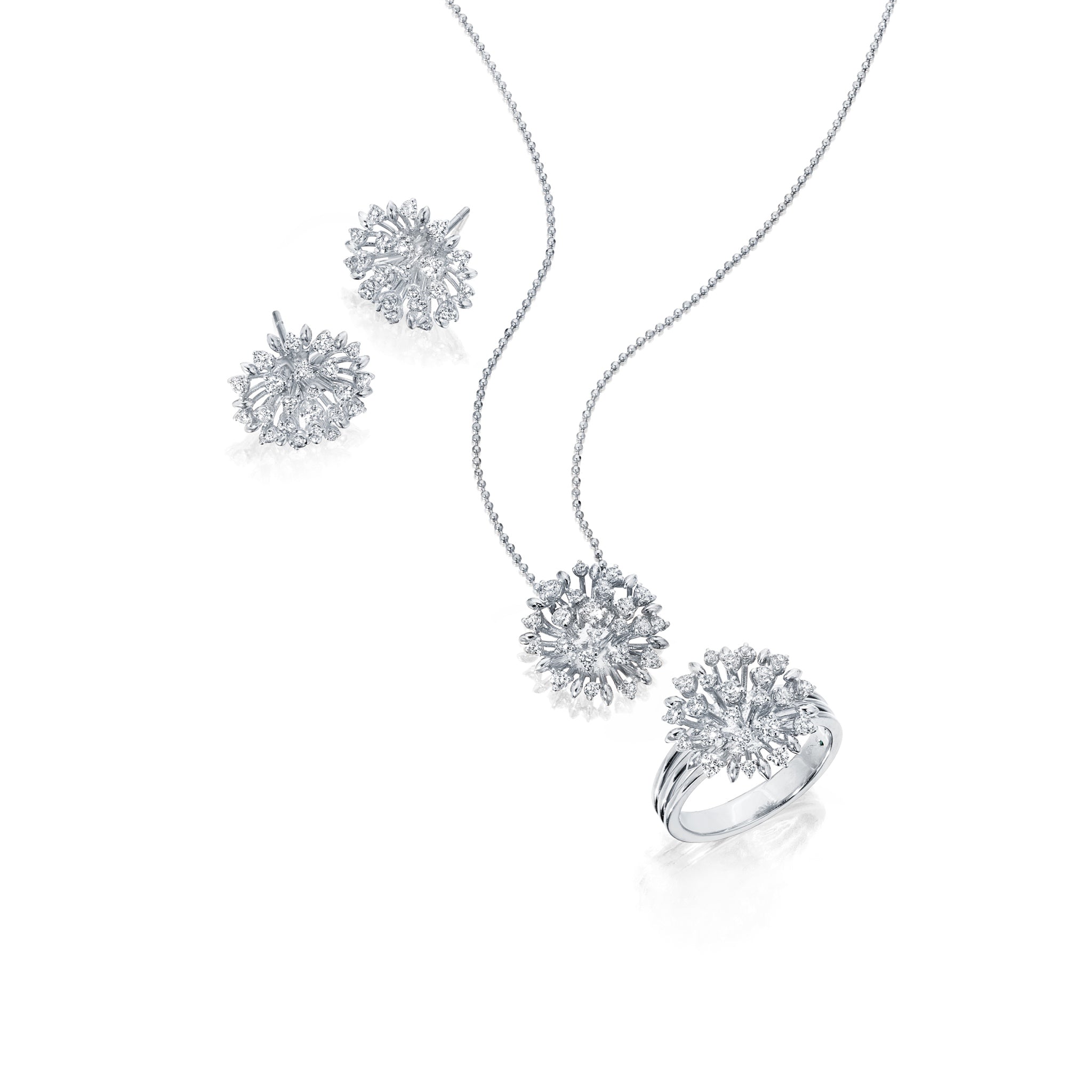 Large Diamond Lily Ring