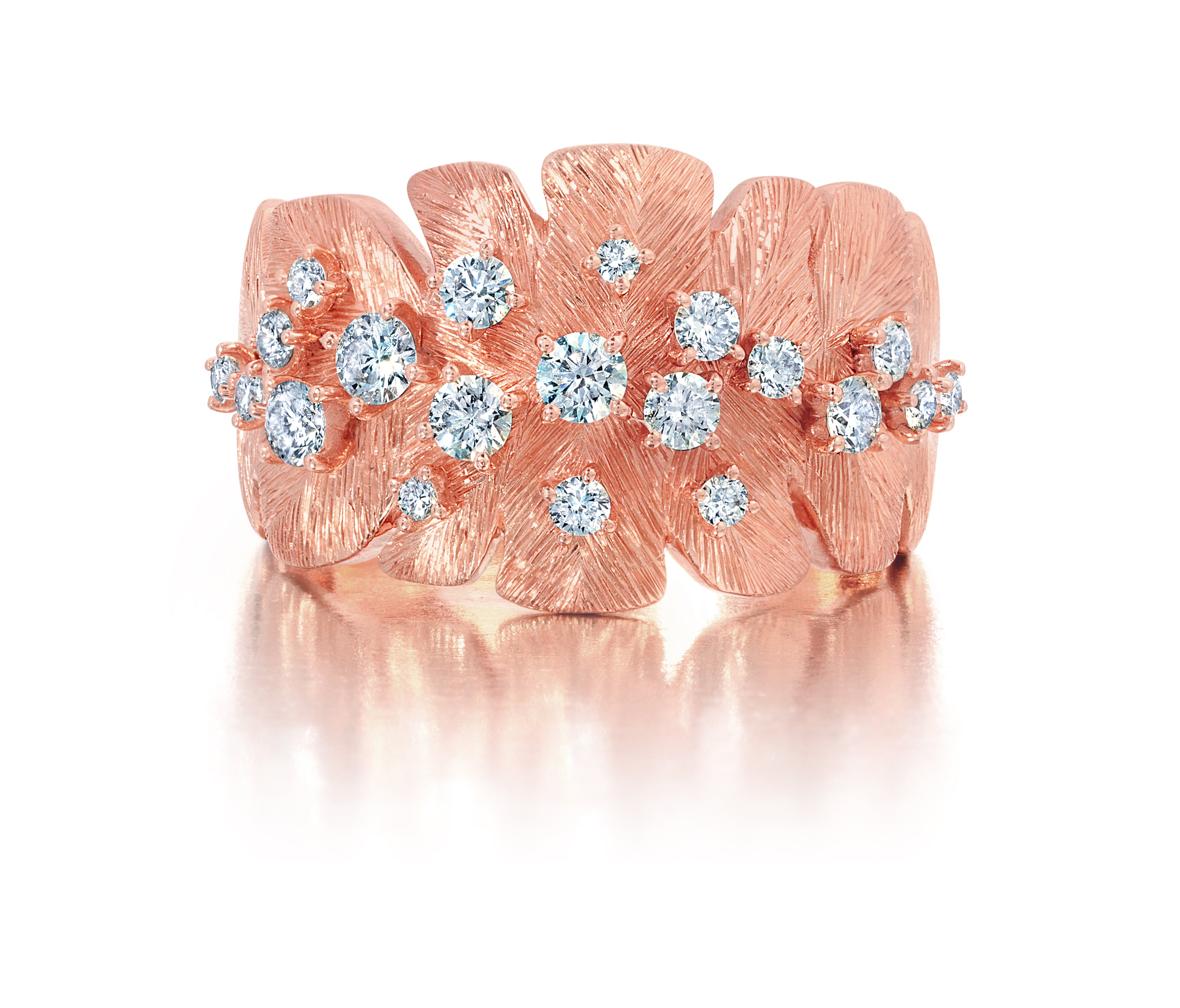 Diamond Samambaia Cigar Band Ring