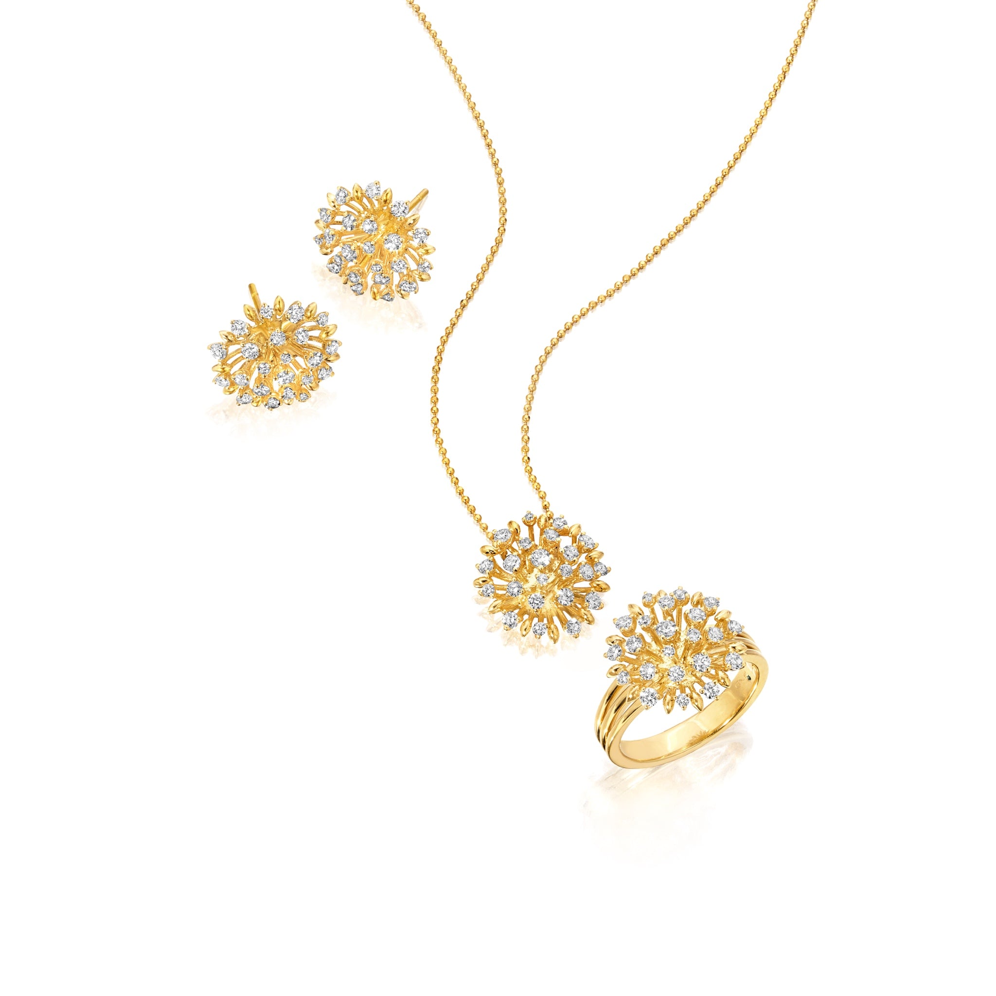 Large Diamond Lily Pendant