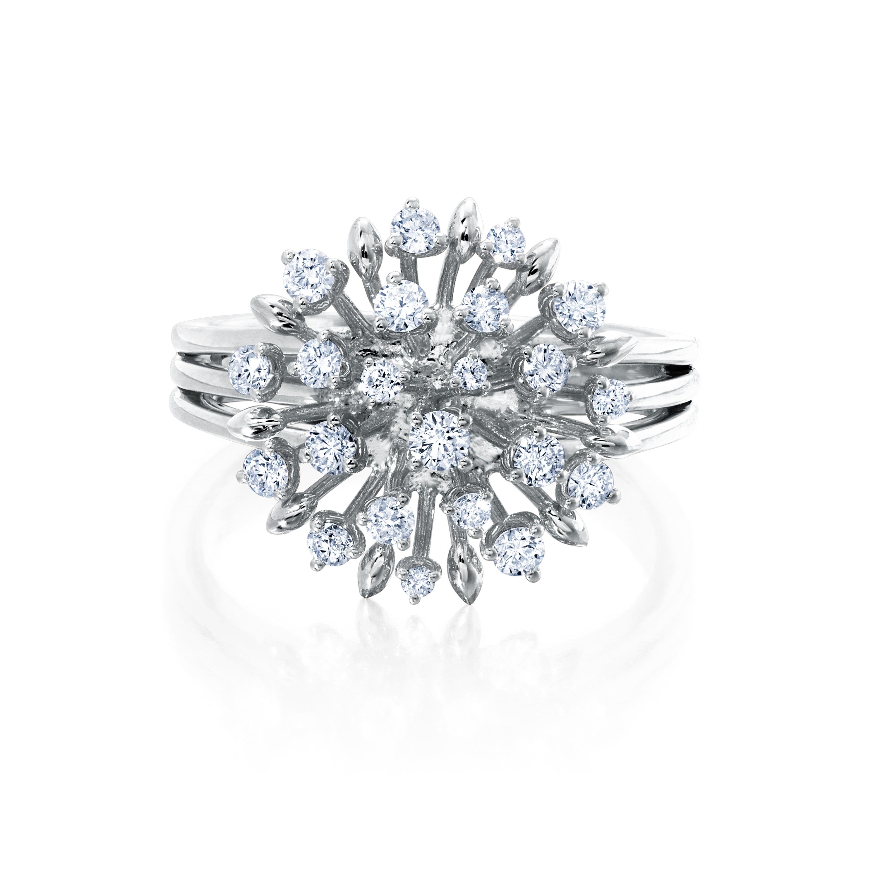 Large Diamond Lily Ring