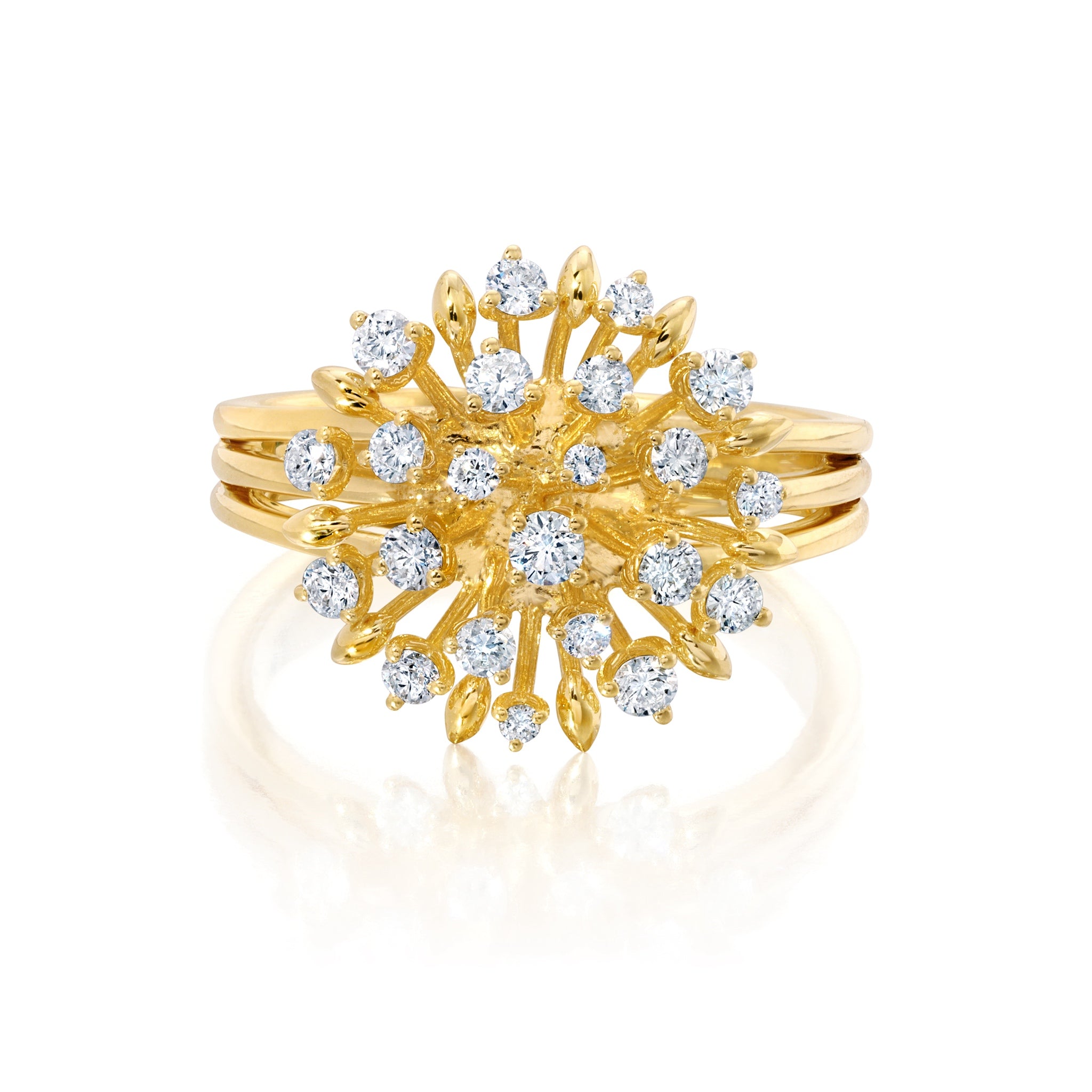 Large Diamond Lily Ring