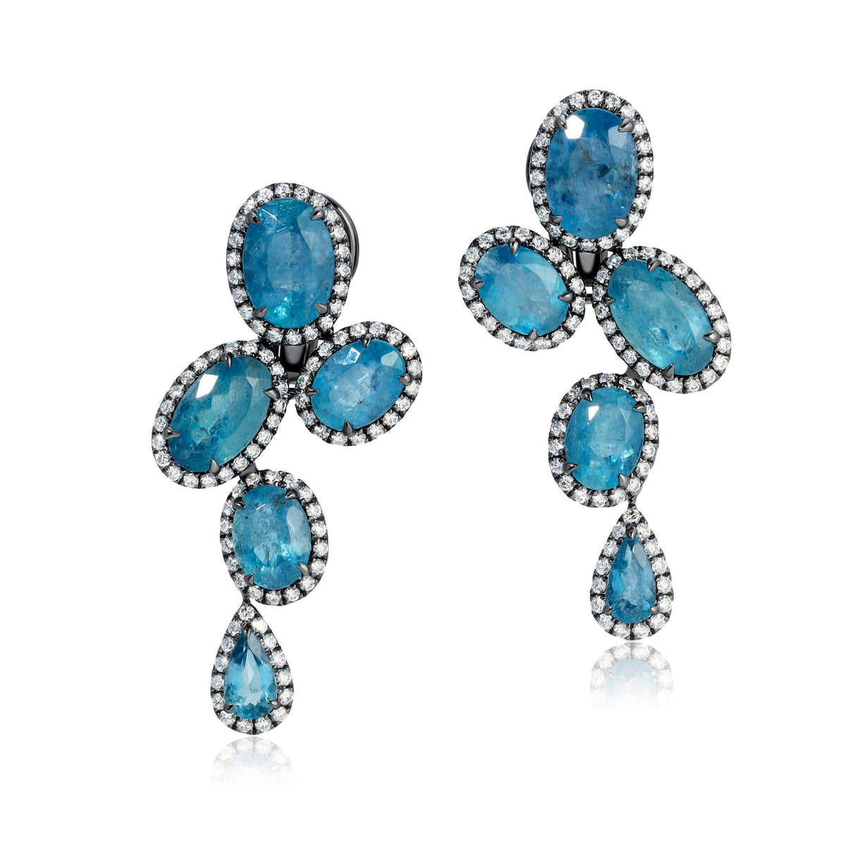 Midnight Aquamarine Earrings