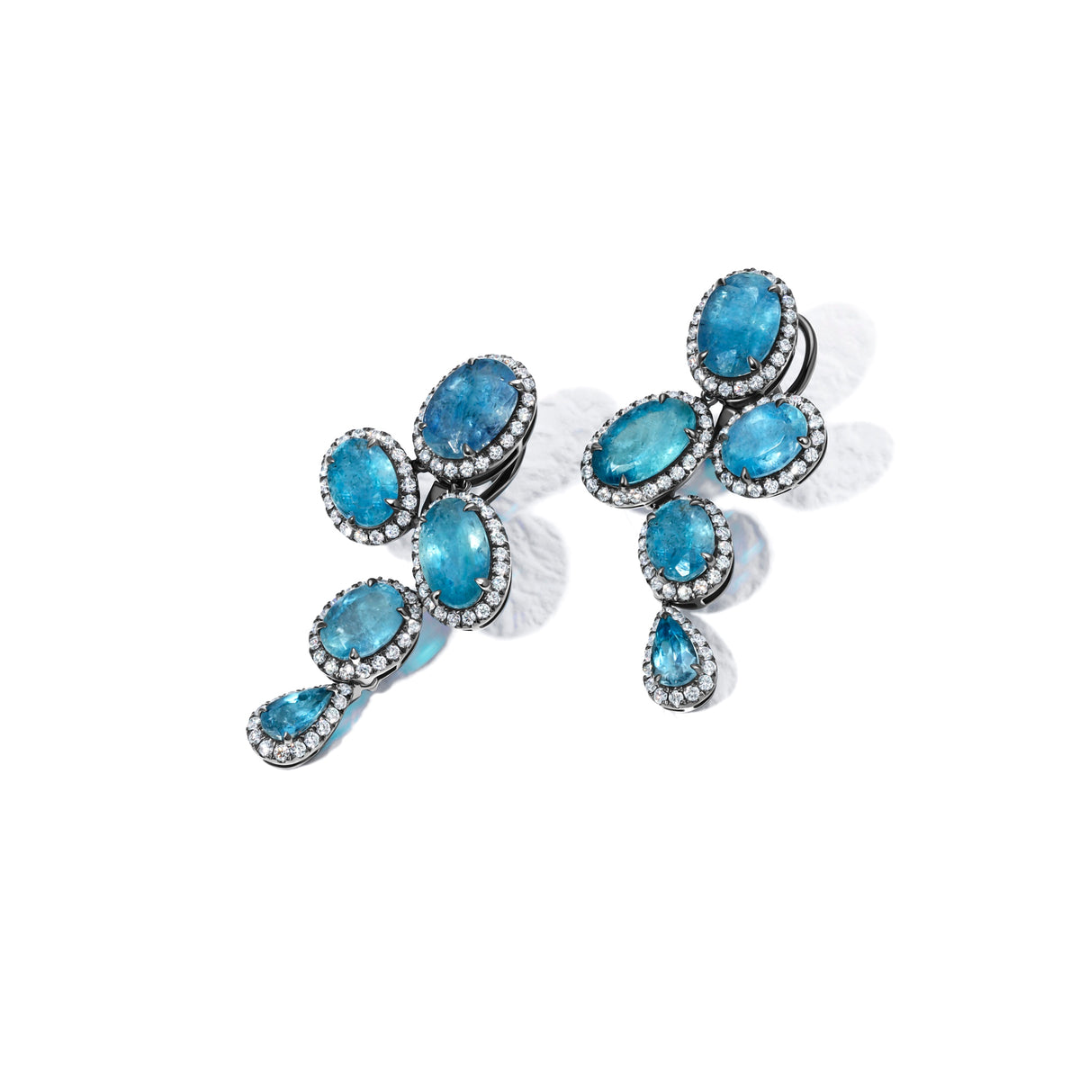 Midnight Aquamarine Earrings