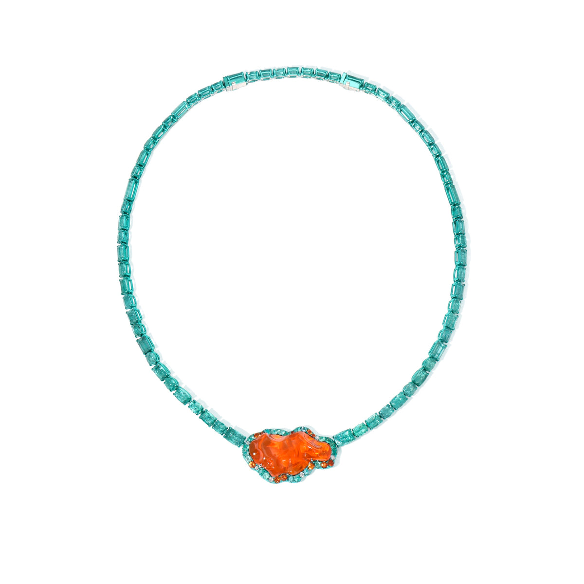 Graziela Tourmaline &amp; Fire Opal Necklace