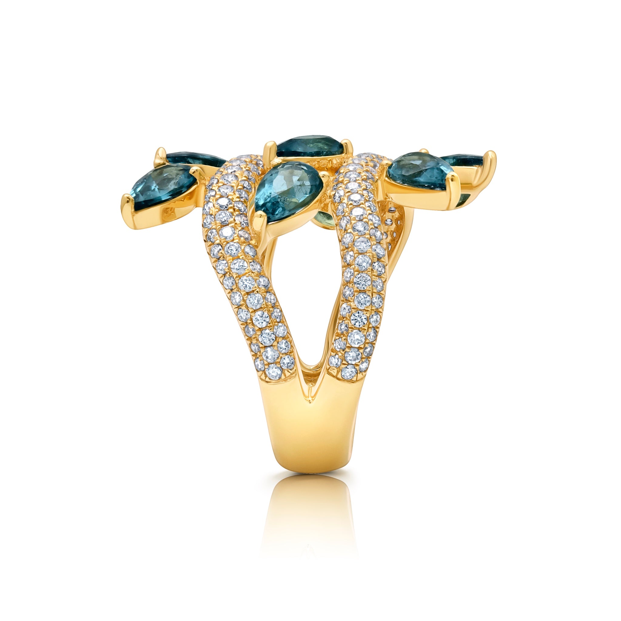 Graziela Tourmaline &amp; Diamond Vine Ring