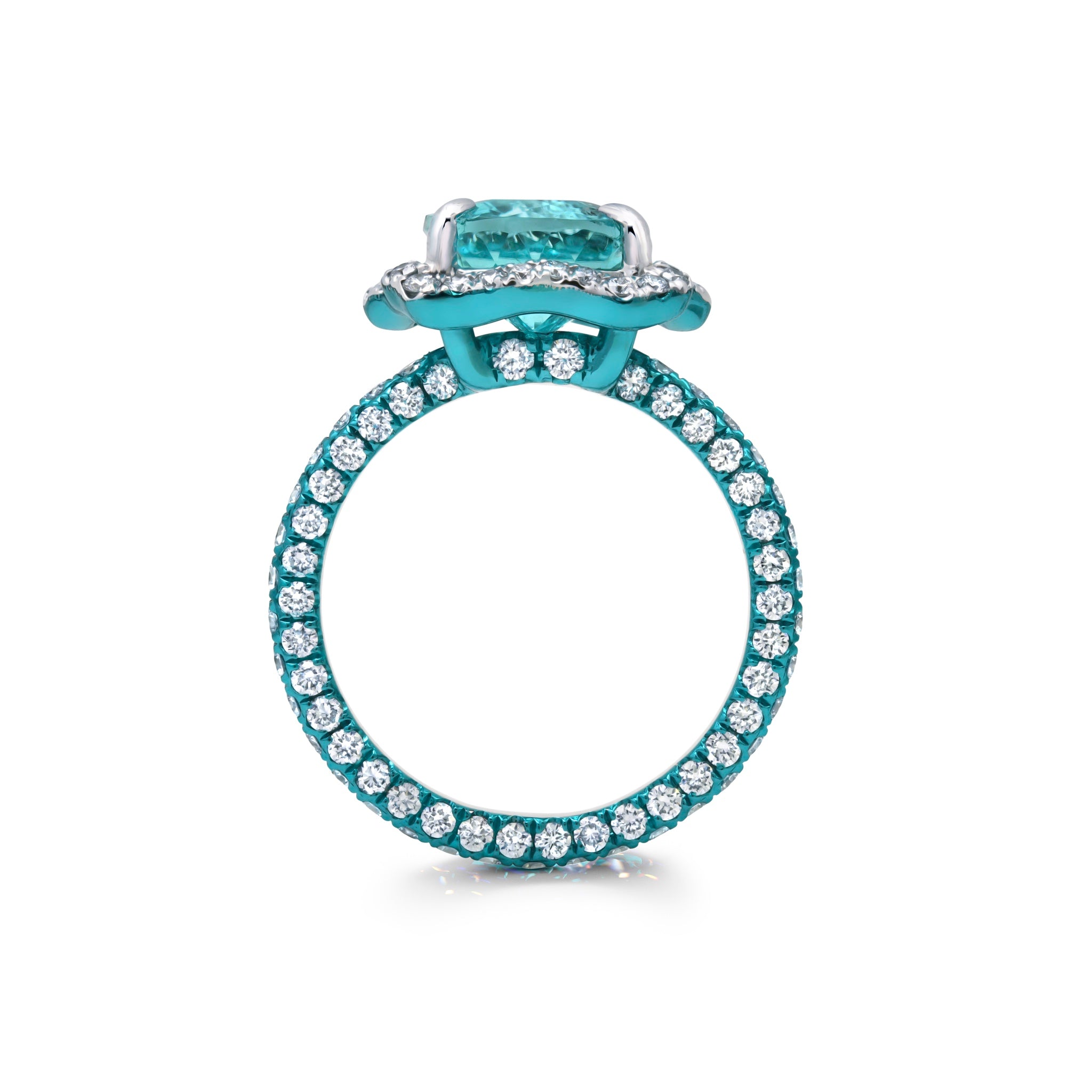 Paraiba Tourmaline &amp; Diamond Ring