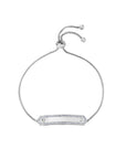 Diamond Engravable Name Plate Bolo Bracelet