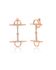 Diamond Bit Drop Earrings