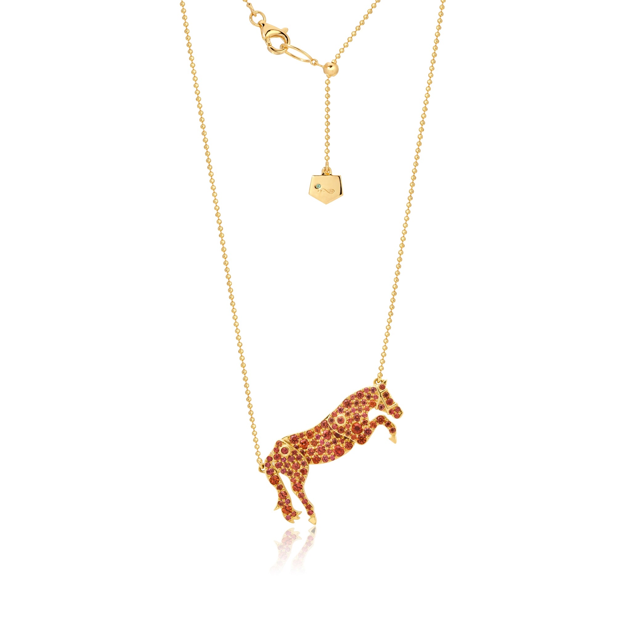 Orange Sapphire Jumper Necklace
