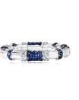 Blue Sapphire & Diamond Cavaletti Band Ring