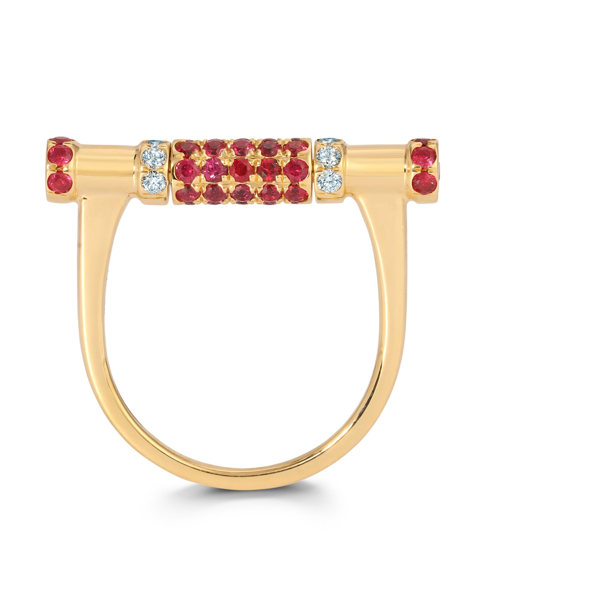 Ruby &amp; Diamond Cavaletti Ring