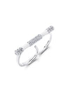 Diamond Cavaletti Double Finger Ring