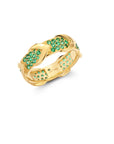 Emerald Chevron Rein Ring