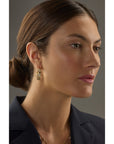 Chevron Rein Diamond Inside Outside Hoop Earrings