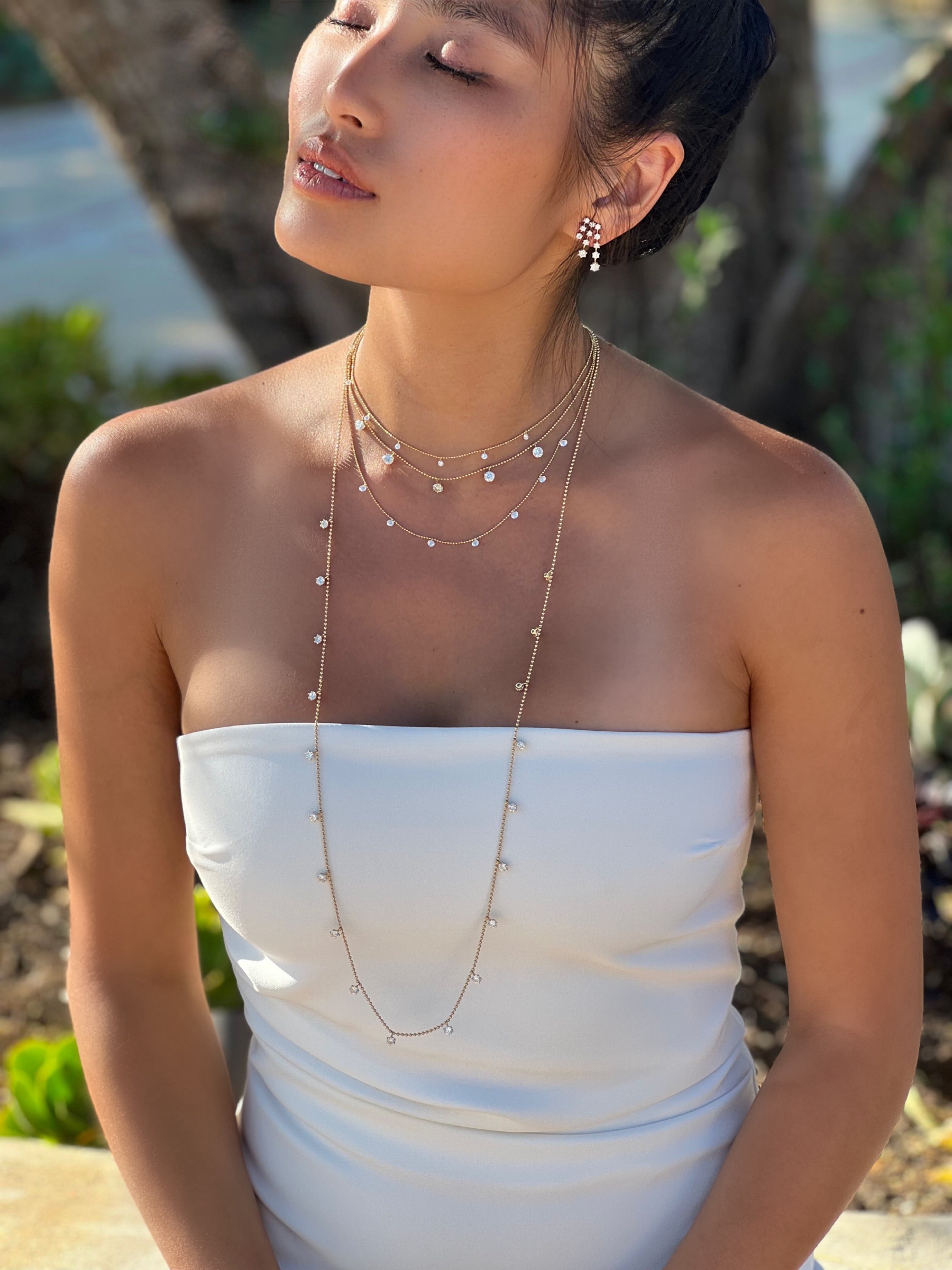 Large Floating Diamond Necklace