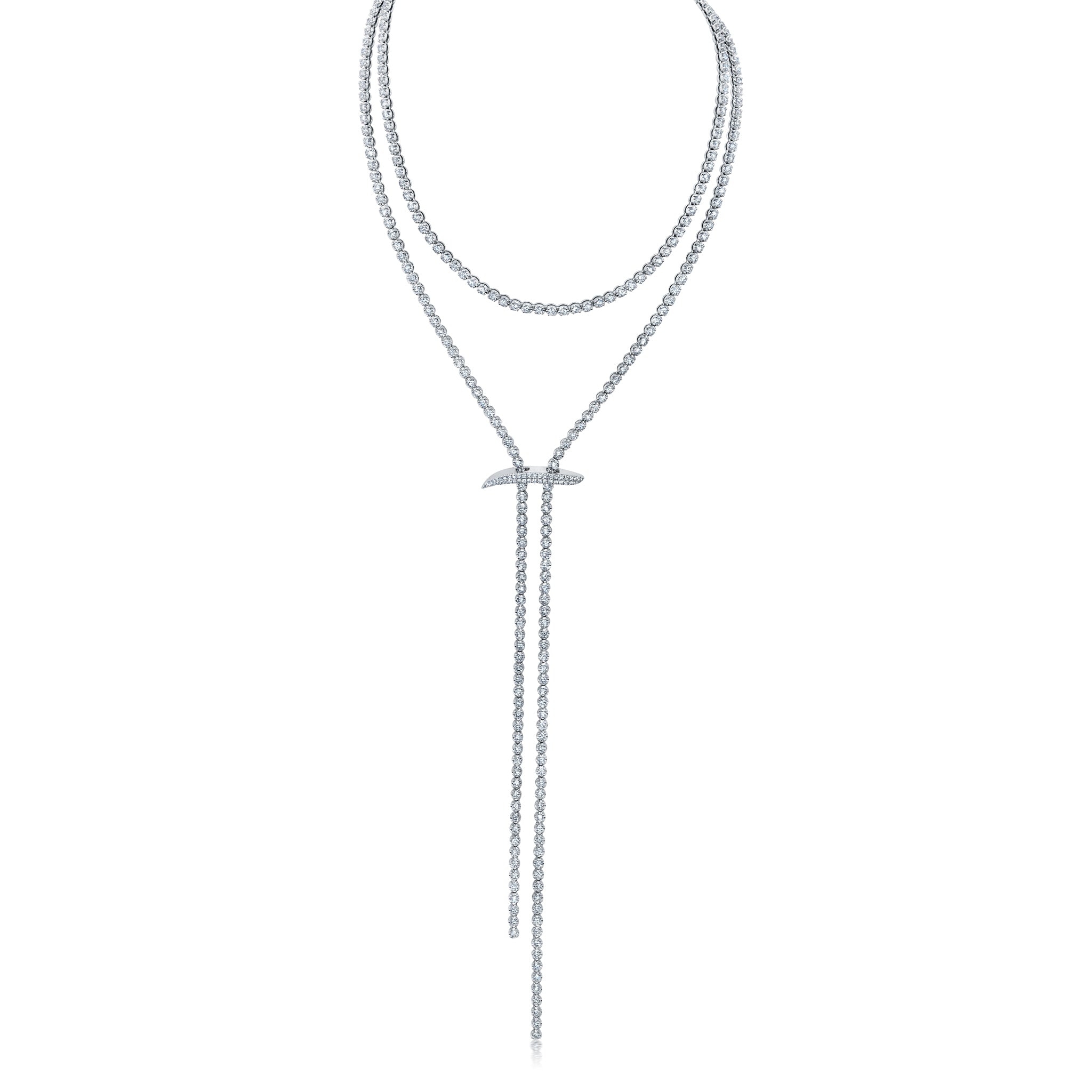 Mega Swirl Slide Lariat Necklace