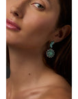 Paraiba & Diamond Folha Earrings