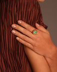 Paraiba Tourmaline & Orange Sapphire Ring