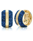 Ouro Blue Sapphire Hoop Earrings