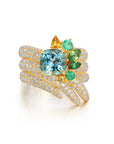 Aquamarine Pássaro Ring