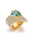 Aquamarine Pássaro Ring