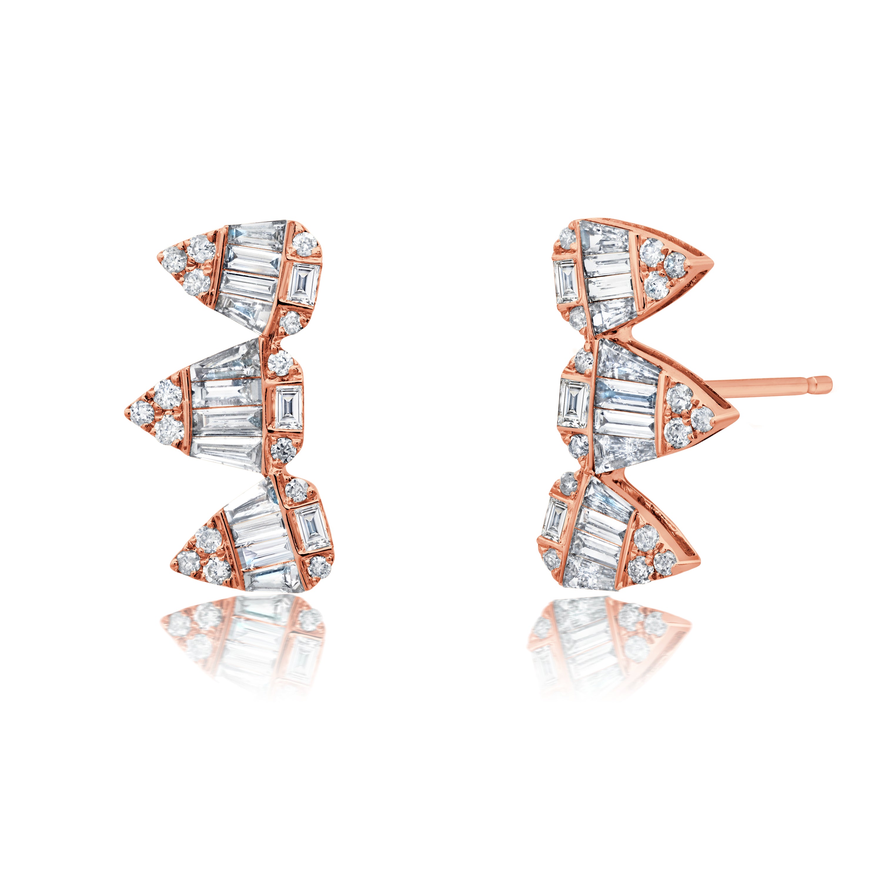 Pluma Trio Pear Shape Ear Climbers