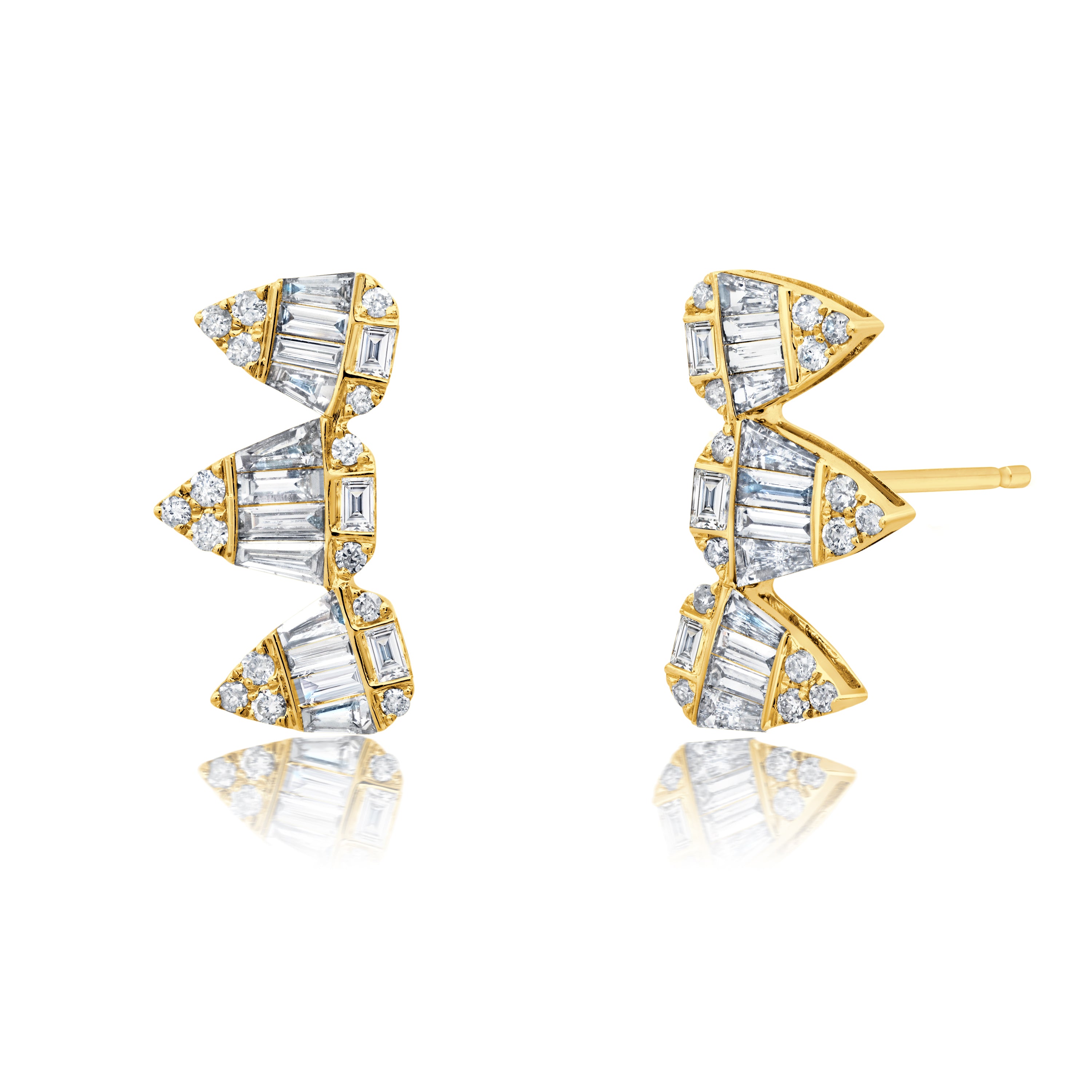Pluma Trio Pear Shape Ear Climbers