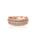Pluma 3 Row Diamond Band Ring
