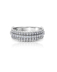 Pluma 3 Row Diamond Band Ring