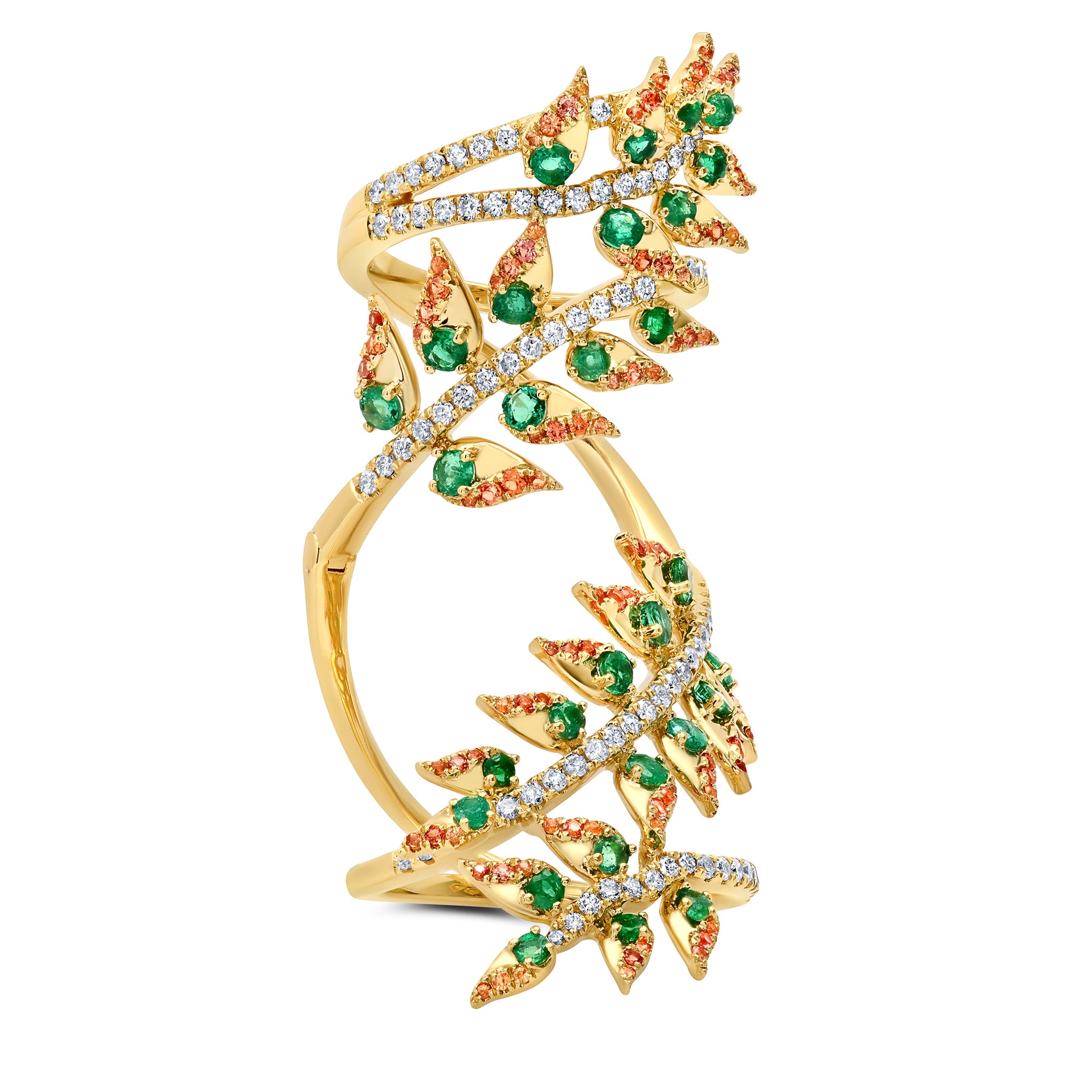 Árvore Emerald Knuckle Ring