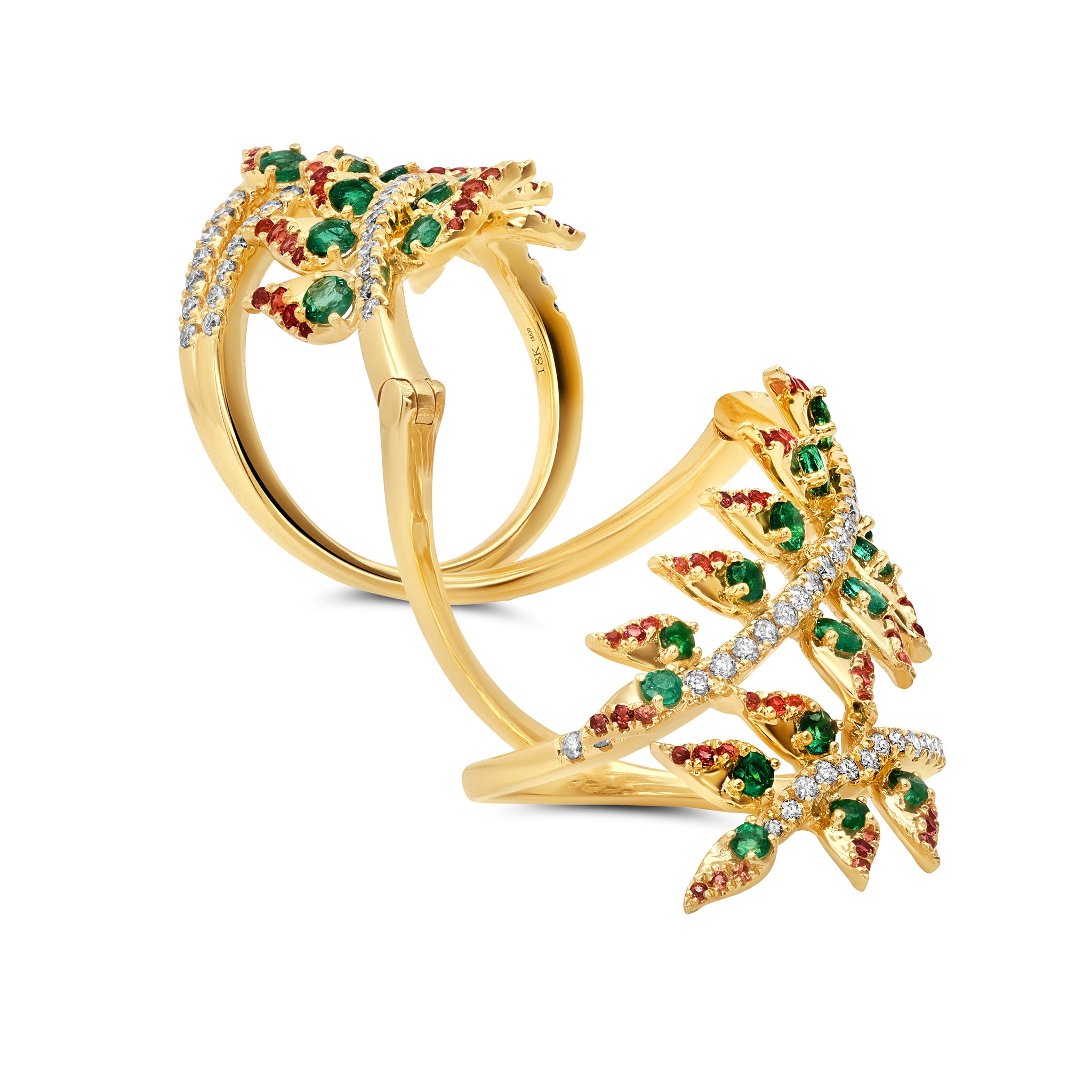 Árvore Emerald Knuckle Ring