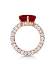 Rubellite & Diamond Statement Ring