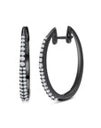 Graziela Gems - Diamond Star Dust Hoop Earrings - Black Gold